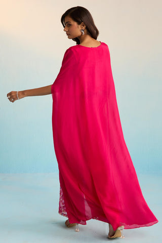 Pink bahaar florin kaftan set