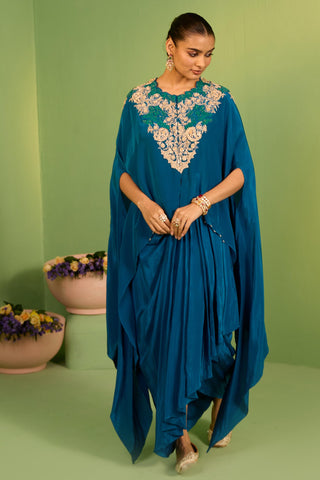 Blue bahaar nizana kaftan set