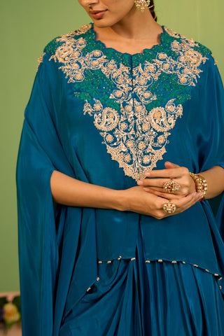 Blue bahaar nizana kaftan set