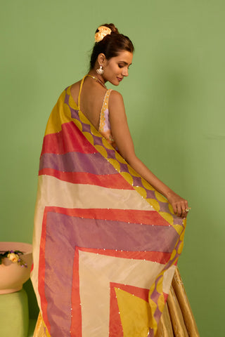 Yellow bahaar noori lehenga set