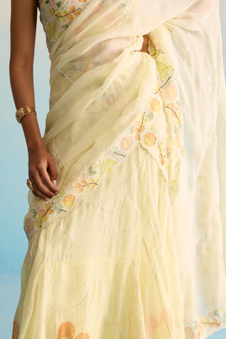 Yellow bahaar seher saree