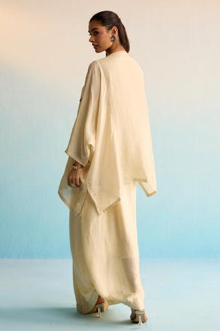 Beige bahaar roselle skirt set