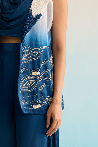 Blue bahaar camira co-ord set