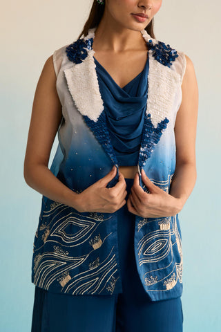 Blue bahaar camira co-ord set