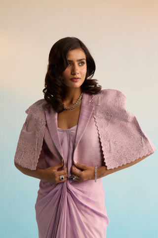 Purple bahaar velany cape with skirt