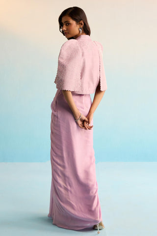 Purple bahaar velany cape with skirt