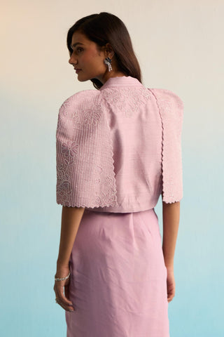 Purple bahaar velany cape with skirt