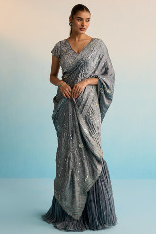 Gray bahaar leelah draped saree