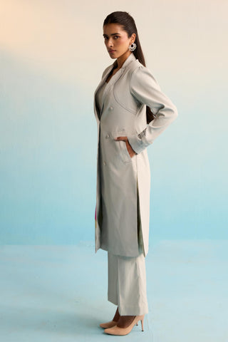 Gray bahaar elvyn jacket set