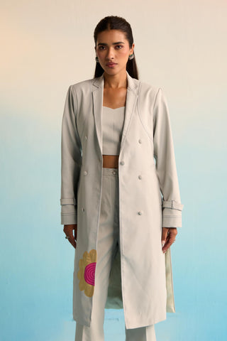 Gray bahaar elvyn jacket set