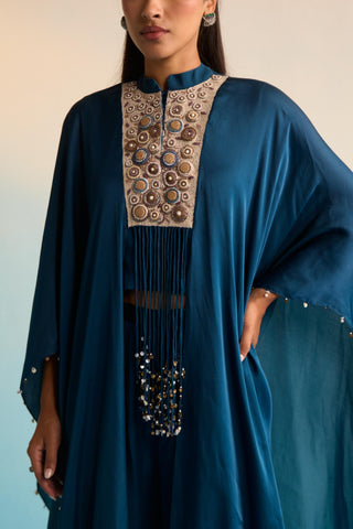 Blue bahaar sitara kaftan set