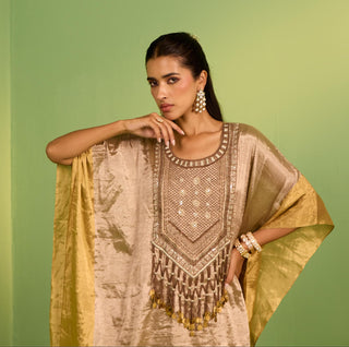 Brown bahaar itya kaftan set