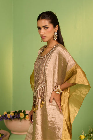 Brown bahaar itya kaftan set