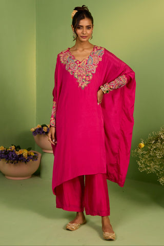 Pink bahaar elora kaftan set