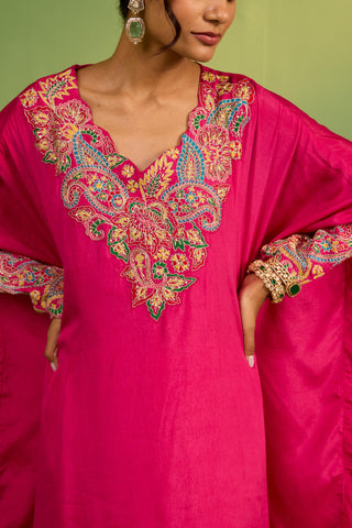 Pink bahaar elora kaftan set