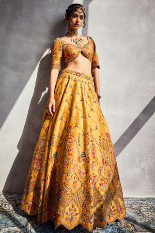 Gold forever vows lehenga set