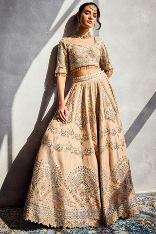 Beige forever vows lehenga set