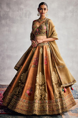Earthy green forever vows lehenga set