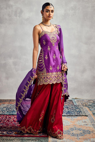 Purple forever vows kurta sharara set