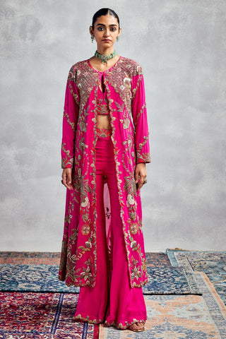 Pink forever vows hand embroidered jacket set