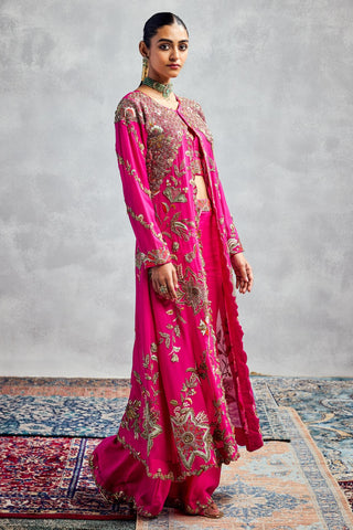 Pink forever vows hand embroidered jacket set