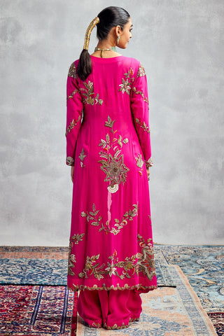 Pink forever vows hand embroidered jacket set