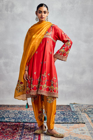 Orange forever vows kurta pants set