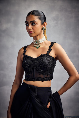 Black forever vows saree set