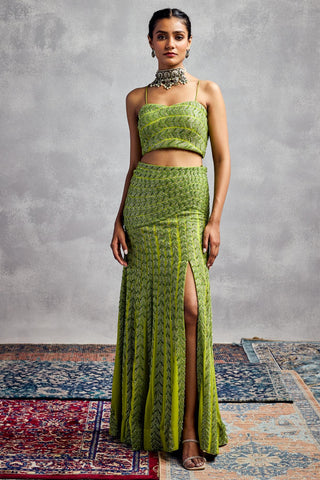 Green forever vows top skirt set