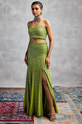 Green forever vows top skirt set