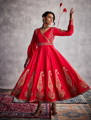 Red forever vows angrakha set