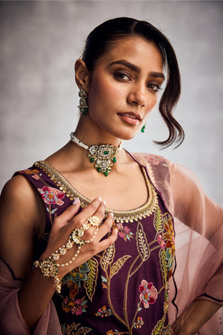 Purple forever vows sharara set