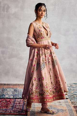 Peach forever vows anarkali set