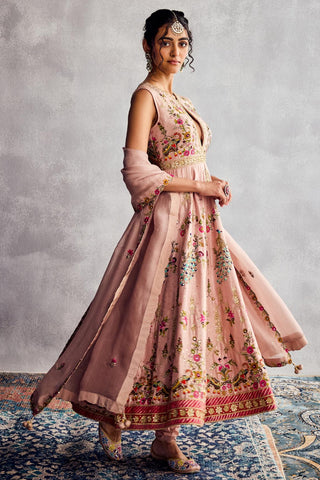 Peach forever vows anarkali set