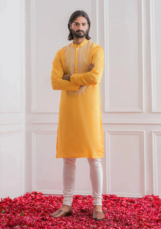 Yellow jhelum kurta