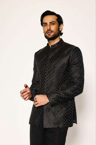 Black stardust bandhgala