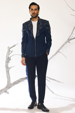 Blue stardust azure vault shacket