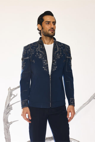 Blue stardust azure vault shacket