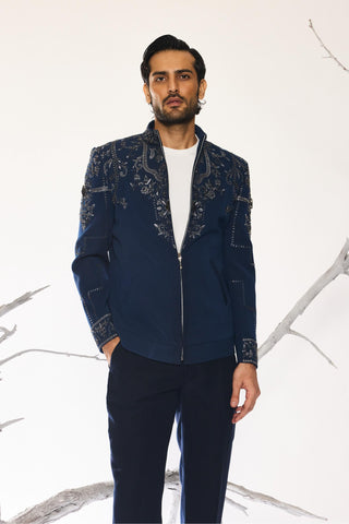 Blue stardust azure vault shacket