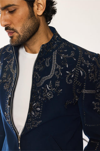 Blue stardust azure vault shacket