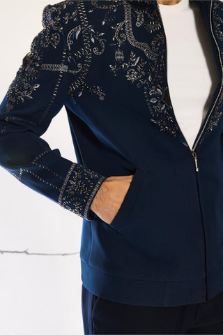 Blue stardust azure vault shacket