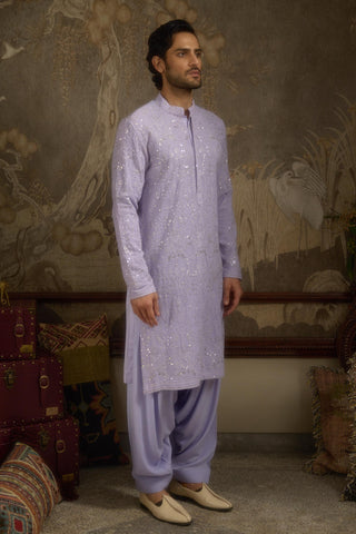 Purple stardust raahi gul kurta