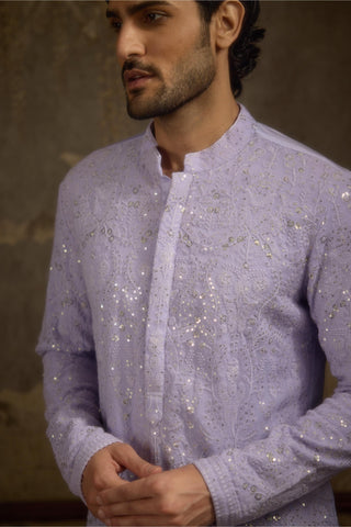Purple stardust raahi gul kurta