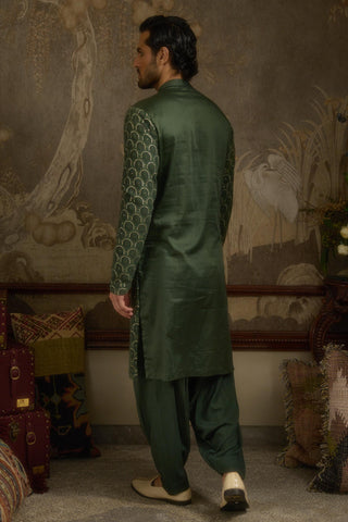 Green stardust baageen kurta