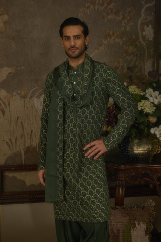 Green stardust baageen kurta
