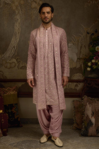 Pink stardust kesar gul kurta