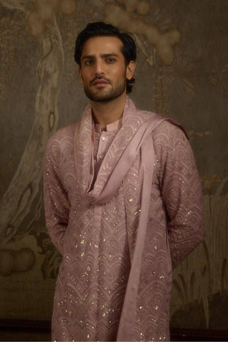 Pink stardust kesar gul kurta