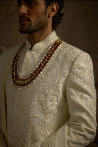Ivory stardust afreen sherwani