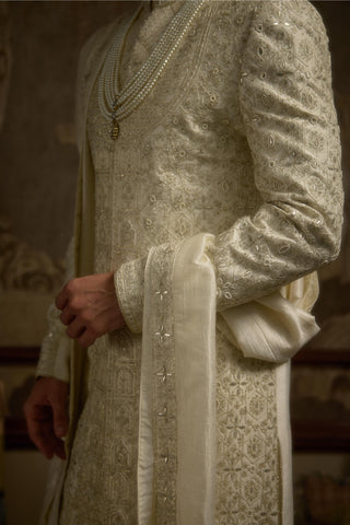 Ivory stardust heeranva sherwani