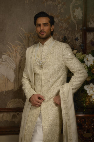 Ivory stardust heeranva sherwani